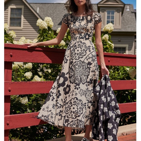 Free People Ultraviolet Dress In Bright White Combo - Picture 7 of 9